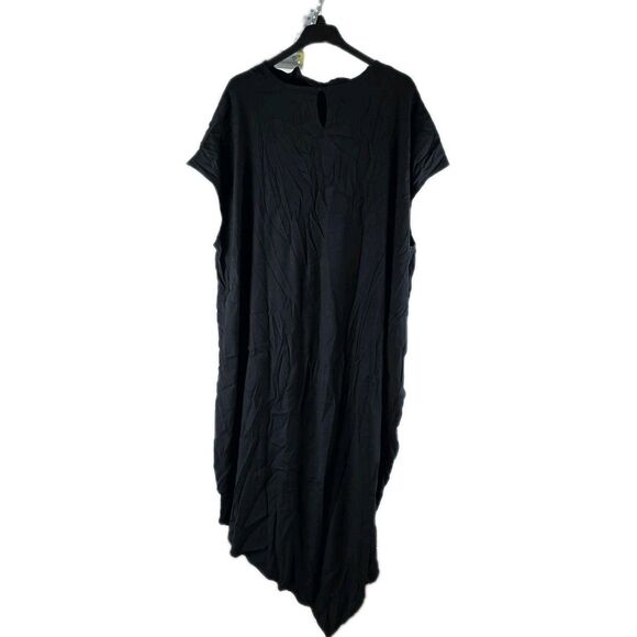 Universal Standard Geneva Dress Black Fits 34–36 (Tagged 3XL) Asymmetric Drape - Picture 6 of 12
